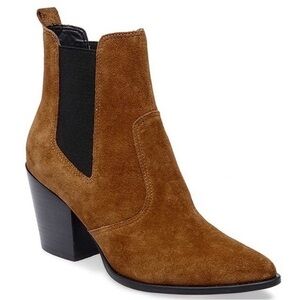 Steve Madden Patricia Cognac Suede Heeled Boots